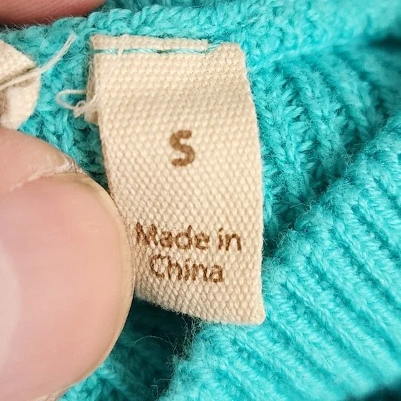 Soft Surroundings Tie Dye V Neck Sweater Aqua‎ Lavender Cotton Size S - Picture 8 of 10